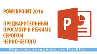 Как работать в Microsoft PowerPoint 2016| Предварительный просмотр в режиме серого и чёрно-белого