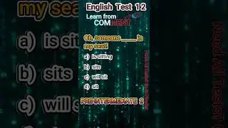 English Pre-Intermediate 2 Test 12      #EnlgishTests #EnglishGrammer