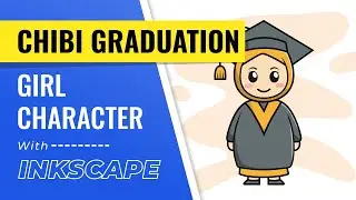 Drawing Happy Graduation Girl Character, Sketch from Procreate to INKSCAPE