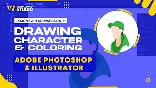 Character Drawing & Coloring in Adobe PS & illustrator | Class 08 | Abbottwolf Studio