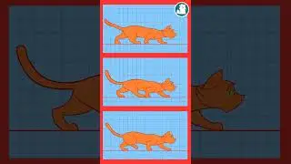 Cat Crouch: Animated Elegance 🐱 #shorts #cat #animation #animals #tutorial