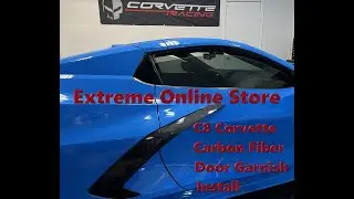 C8 Corvette door blade real carbon fiber garnish by Extreme Online Store. The Install.