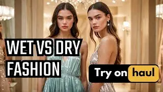 4K Dry vs Wet  TRANSPARENT Dress Try on Haul | Vladochka Try Ons