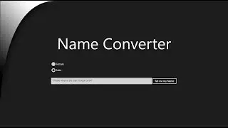 How to make a Name Converter Universal Windows app in Visual Studio c++