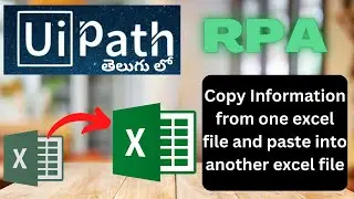 RPA copy and paste excel information with Ui path Studio