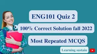 ENG101 Quiz 2 2022 l ENG101 Quiz 2 Solution fall 2022 l ENG101 Quiz 2 Solution 2022