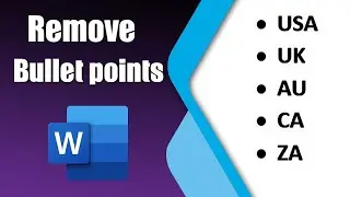 How to remove bullet points in Word document