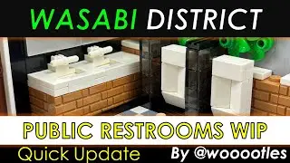 LEGO Wasabi District Quick Update 3 - Fanciest, Detailed Public Restrooms WIP, GR Corolla