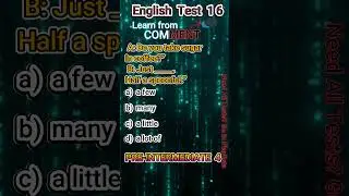 English Pre-Intermediate 4 Test 16      #EnlgishTests #EnglishGrammer