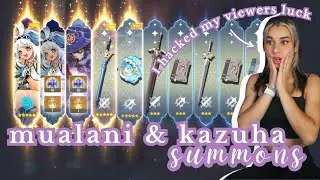 Stealing viewers luck for 5 EARLY 5*? 😵 ⏐Mualani & Kazuha pulling session  ♡