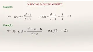 Functions of Several Variables