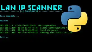 Python WiFi scanner | LAN IP scanner | Coding a Network scanner | Python tutorial for beginners