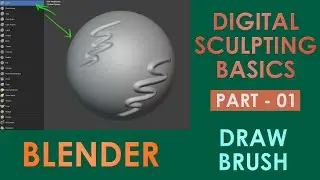 Digital Sculpting Basics Tutorial in Blender - Draw Brush - Part 1