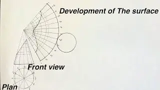 How To Develop A Truncated Cone || Development Of Truncated Cone.