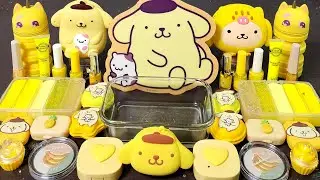 ASMR POMPOMPURIN Slime Mixing Makeup,Parts, Glitter Into Slime!#ASMR#satisfying#slime