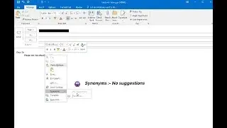 SOLVED: Synonyms in outlook not working