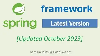 Spring Framework Latest Version - Updated October 2023