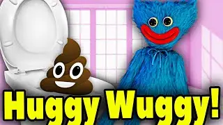 Poppy Playtime Huggy Wuggy POOPS in the TOILET. Huggy Wuggy POOPING in the TOILET. Poppy Playtime