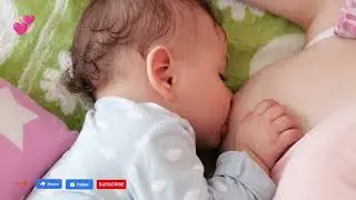 Happy baby having breastfeeding mom on tiktok #shorts