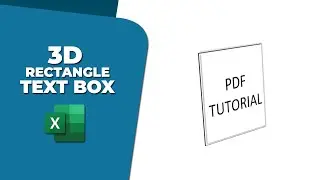 How to draw a 3d rectangle text box in excel