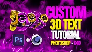 How To Make CUSTOM 3D TEXT in C4D & Photoshop Tutorial! 2024