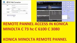 How to Access Remote Panel on Konica Minolta C 73hc 3070 3080 6100 6085 C 4080 4065