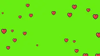 Green Screen Heart Flow 💕 Free Green Screen 💞 Chroma Key Green Background 