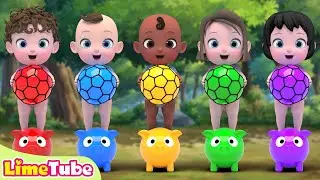 Five Little Monkeys Jumping On The Bed | Nursery Rhymes & Kids Songs | Kindergarten | LimeAndToys