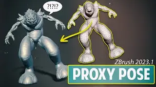 Proxy Pose! Auto create a low res envelope to modify high res meshes with one click!