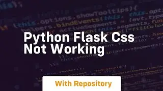 python flask css not working