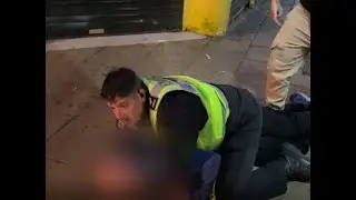 Youve just hit a woman - police footage after man hits 4 members of the public and police officer