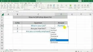 How to edit drop down list in Microsoft excel | How to edit a drop-Ddwn List in Excel