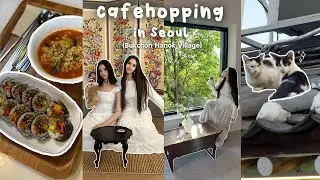 Cafehopping in Seoul 🇰🇷 Bukchon Hanok Village, hidden spots, korean exhibitions, vegan food, palace!