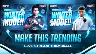 Make This New 🔥 Trending Winter Mode 🥶 Thumbnail for BGMI | Live Stream BGMI Thumbnail Tutorial