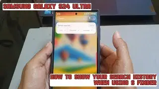 How to show your search history when using S Finder on Samsung Galaxy S24 Ultra