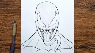 How to draw Venom step by step | Venom The Last Dance | easy drawing tutorial