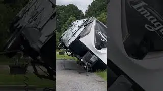 RV Flipped From High Winds #rvlife #stormdamage #camping #rv