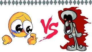 FnF Squidward Tricky VS FnF Crying Cursed Emoji  | FNF ANIMATION