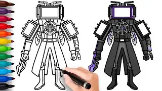 HOW TO DRAW NEW TITAN TV MAN UPGRADED | Skibidi Toilet Multiverse - Easy Step by Step Drawing