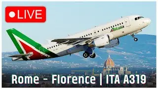 1500m to land an Airbus! Toliss A319 ITA Airways | Rome to Florence | X-Plane 12