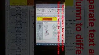 how to separate text and number from one column to different column #shorts