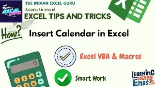 How to Insert Calendar in Excel via Excel VBA and Macros