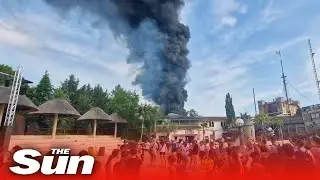 Massive fire erupts at ‘Disneyland of Germany’ Europa-Park as families flee