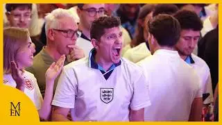 How England fans in Manchester and London reacted to Denmark game