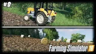 ㋡ POSTĘPOWY ROLNIK  ▶ＦＳ １９◀ Nowy ciągnik + prasowanie ❽ *dał radę ?*