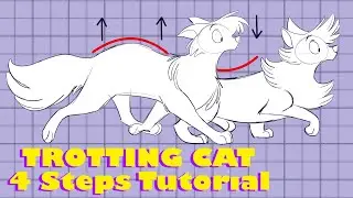 TROTTING CAT - 4 Steps ANIMATION Tutorial