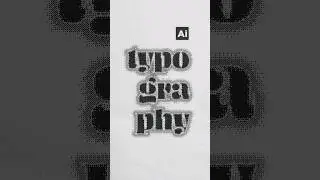 Bitmap Text Effect in Adobe Illustrator #adobeillustrator #texteffect #typography