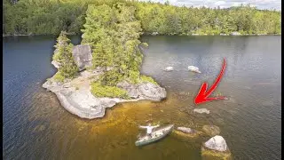 Backwoods Canoe Fishing Mission On a HIDDEN Pond!