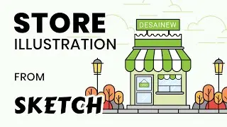 Inkscape Drawing to Vector : Store Illustration from Sketch