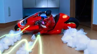 AKIRA- Shotaro Kaneda’s Iconic Motorcycle Scene | Stop Motion